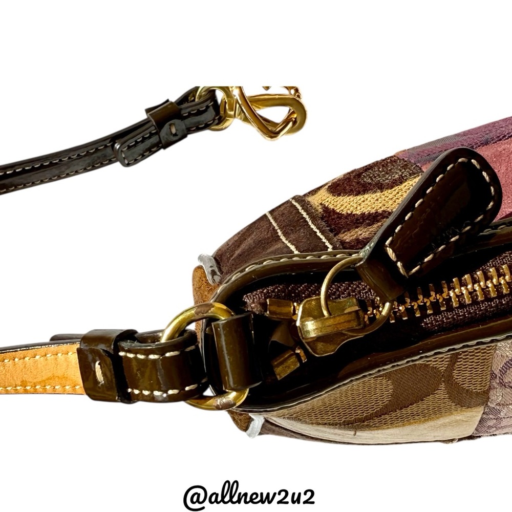 Coach Rare 7071 Legacy Holiday Vintage 2005 Patchwork Demi Baguette Shoulder Bag - Picture 14 of 16